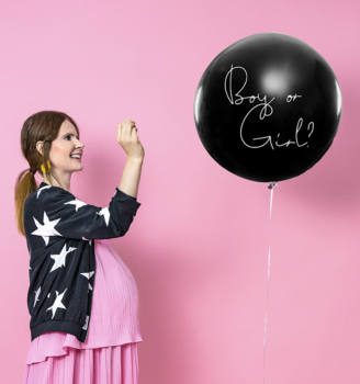 Preview: XXL Latexballon: Gender Reveal: Junge - ø 1m